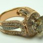 AWE INSPIRING CHAMPAGNE DIAMOND ROSE GOLD RING 2CTS