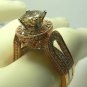 AWE INSPIRING CHAMPAGNE DIAMOND ROSE GOLD RING 2CTS