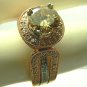 AWE INSPIRING CHAMPAGNE DIAMOND ROSE GOLD RING 2CTS