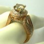AWE INSPIRING CHAMPAGNE DIAMOND ROSE GOLD RING 2CTS