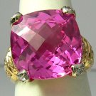 Gorgeous! Pink Topaz & Diamond Ring 12cts