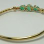 Glistening! Colombian Emerald & Gold Bangle 3.20ctT