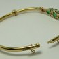 Glistening! Colombian Emerald & Gold Bangle 3.20ctT