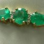 Glistening! Colombian Emerald & Gold Bangle 3.20ctT