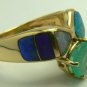 GLORIOUS COLOMBIAN EMERALD & OPAL RING