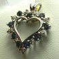 REGAL!! SAPPHIRE & DIAMOND HEART PENDANT