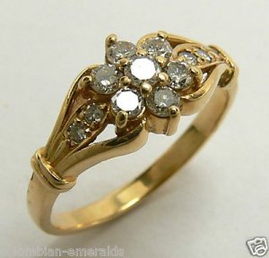 Flowe Power! Dimaond & Gold Cocktail Ring