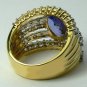KNOCKOUT TANZANITE & DIAMOND RING 4.11TCW