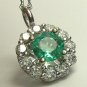 1.70tcw Classic Colombian Emerald & Diamond Pendant VS1