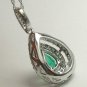 .95tcw Dazzling Colombian Emerald Pear & Diamond Pendant
