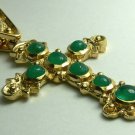 ATTOCHA REPLICA COLOMBIAN EMERALD CABOCHON CROSS