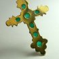 ATTOCHA REPLICA COLOMBIAN EMERALD CABOCHON CROSS