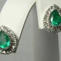 2.0cts Bewitching! Colombian Emerald & Diamond Earrings 14k