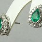 2.0cts Bewitching! Colombian Emerald & Diamond Earrings 14k