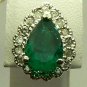 SPARKLY COLOMBIAN EMERALD & DIAMOND EARRINGS 3CTS