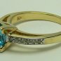 DREAMY DEEP BLUE TOPAZ & DIAMOND RING