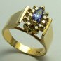 GLAMOROUS TANZANITE & DIAMOND RING