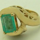 Custom Made! Colombian Emerald & Gold Ring 2.50cts