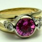 TRES CHIC!!! PINK TOURMALINE & DIAMOND RING 2.50CTS