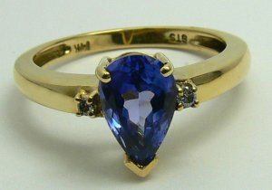 WOW!!!! TANZANITE & DIAMOND RING 1.20CTS