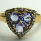 Delightful & Bright! Tanzanite & Diamond Ring