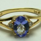 ELEGANT TANZANITE & DIAMOND RING