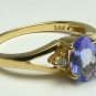 ELEGANT TANZANITE & DIAMOND RING