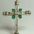"ONE OF A KIND" COLOMBIAN EMERALD DIAMOND CROSS
