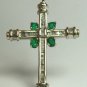 "ONE OF A KIND" COLOMBIAN EMERALD DIAMOND CROSS
