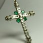 "ONE OF A KIND" COLOMBIAN EMERALD DIAMOND CROSS