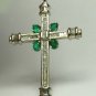 "ONE OF A KIND" COLOMBIAN EMERALD DIAMOND CROSS