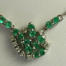 ANTIQUE COLOMBIAN EMERALD & DIAMOND NECKLACE .75CTS
