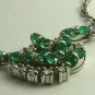 ANTIQUE COLOMBIAN EMERALD & DIAMOND NECKLACE .75CTS