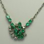 ANTIQUE COLOMBIAN EMERALD & DIAMOND NECKLACE .75CTS