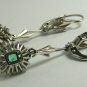 CLASSIC COLOMBIAN EMERALD & DIAMOND EARRINGS .50CTS