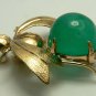 Endearing! Custom Created Colombian Emerald Cabochon Bee Brooch/Pendant
