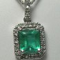 SPARKLING COLOMBIAN EMERALD & DIAMOND NECKLACE 1.50CTS