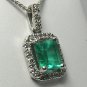SPARKLING COLOMBIAN EMERALD & DIAMOND NECKLACE 1.50CTS