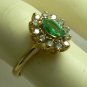 BEAUTIFUL MARQUISE COLOMBIAN EMERALD & DIAMOND RING