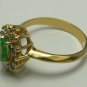 BEAUTIFUL MARQUISE COLOMBIAN EMERALD & DIAMOND RING