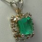 TIMELESS COLOMBIAN EMERALD & DIAMOND PENDANT 1.50CTS