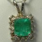 TIMELESS COLOMBIAN EMERALD & DIAMOND PENDANT 1.50CTS