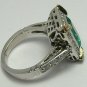 ART DECO INSPIRED COLOMBIAN EMERALD & DIAMOND RING 2.20