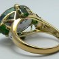 COLORFUL MYSTIC TOPAZ, PERIDOT & DIAMOND RING 12CTS