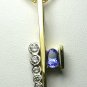 Beautiful Modern Tanzanite & Diamond Pendant 1.50cts