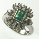 COLOMBIAN EMERALD & DIAMOND RING 1.46 CT