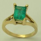 NATURAL COLOMBIAN EMERALD CUT RING 1.20 CTS