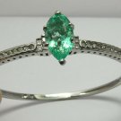 Fab! Colombian Emerald & Diamond Bangle 4.11cts