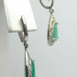 4.50tcw Dazzling! Colombian Emerald & Diamond Antique Inspired Dangle earrings