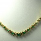 Stunner! Colombian Emerald & Diamond Riveria Necklace